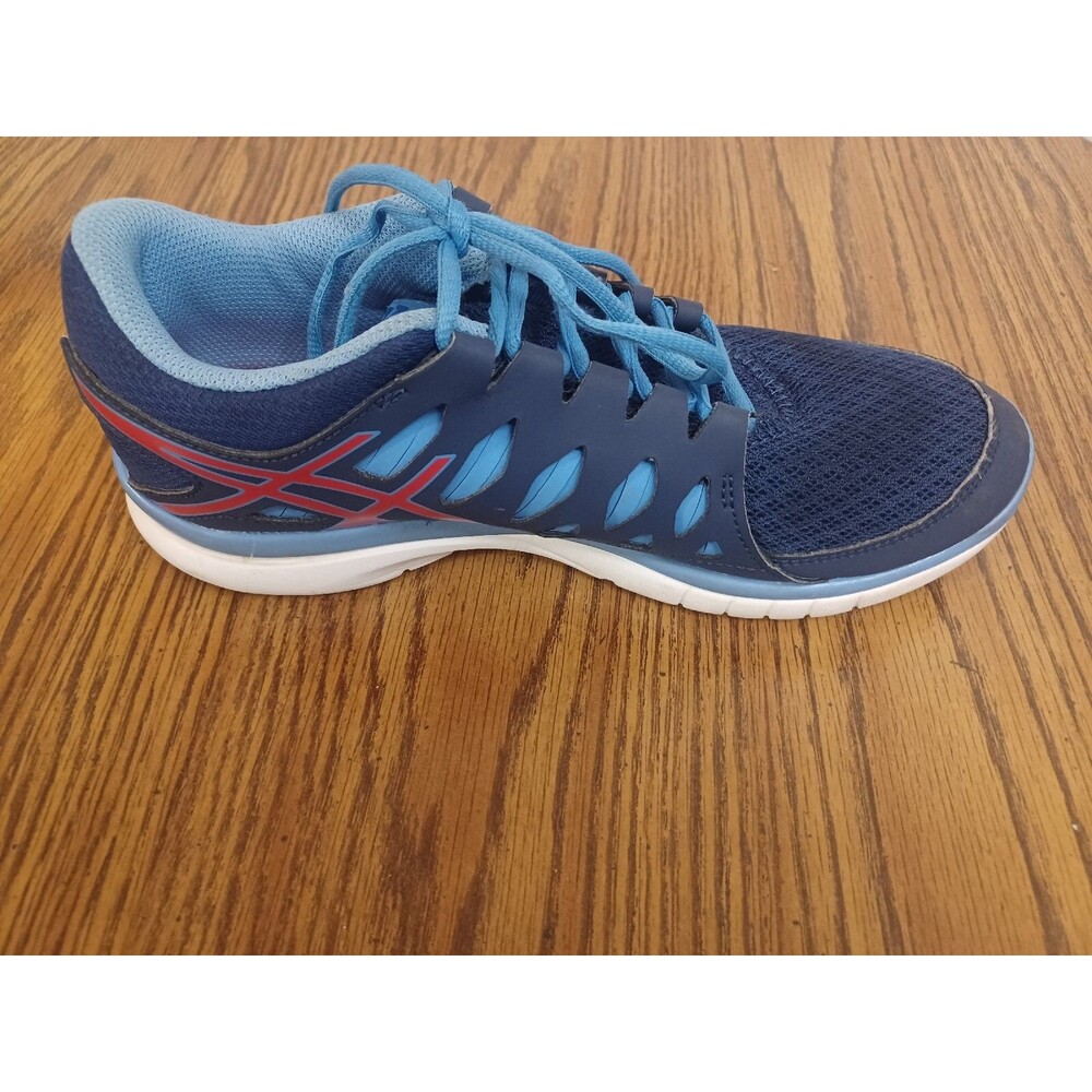 Asics Gel-Fit Tempo Lace Up Athletic Shoe Womens Size 7.5 S563N Blue White Pink - Picture 9 of 11